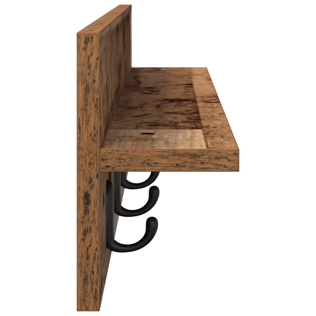 Vegghengt kleshenger Veggmontert Gammelt tre 80 x 10,5 x 18 cm