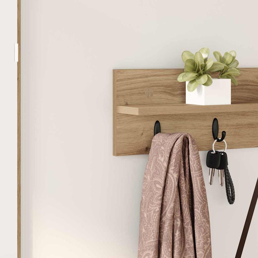 Vegghengt kleshenger Veggmontert Artisan Eik 80 x 10,5 x 18 cm