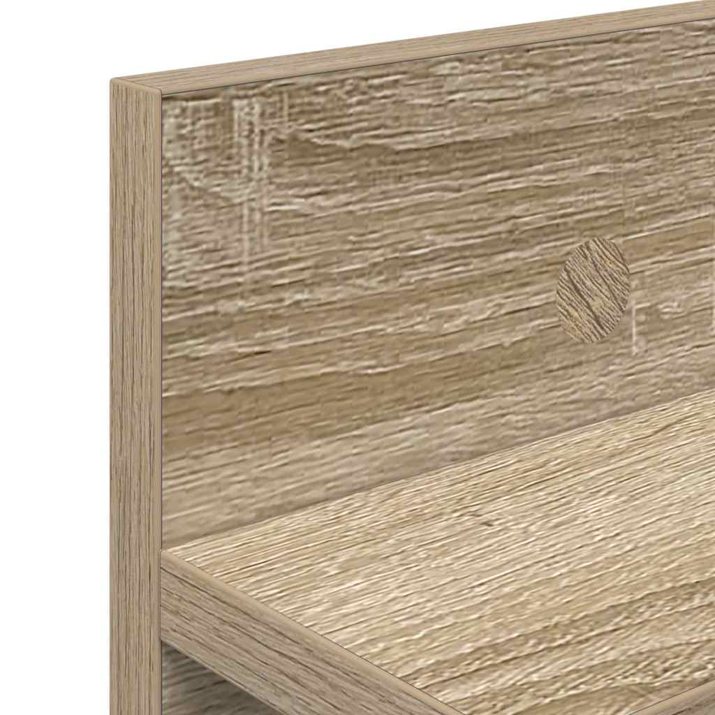 Vegghengt kleshenger med hylle Sonoma eik 100 x 10.5 x 18 cm