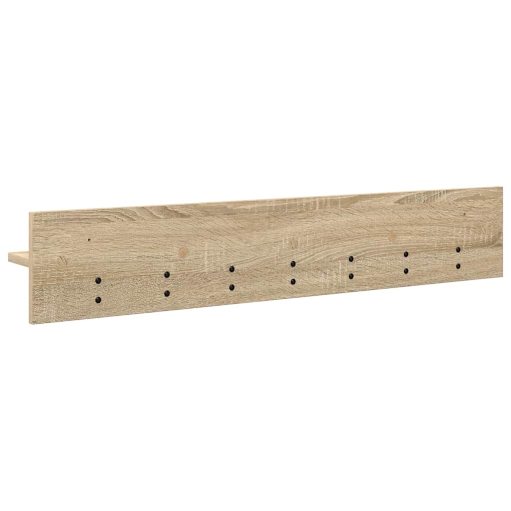 Vegghengt kleshenger med hylle Sonoma eik 100 x 10.5 x 18 cm