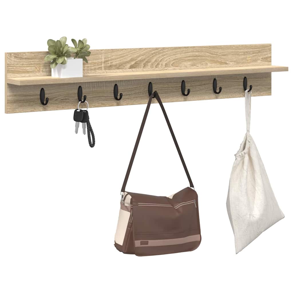 Vegghengt kleshenger Veggmontert Sonoma eik 100 x 10,5 x 18 cm