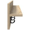 Vegghengt kleshenger med hylle Sonoma eik 100 x 10.5 x 18 cm