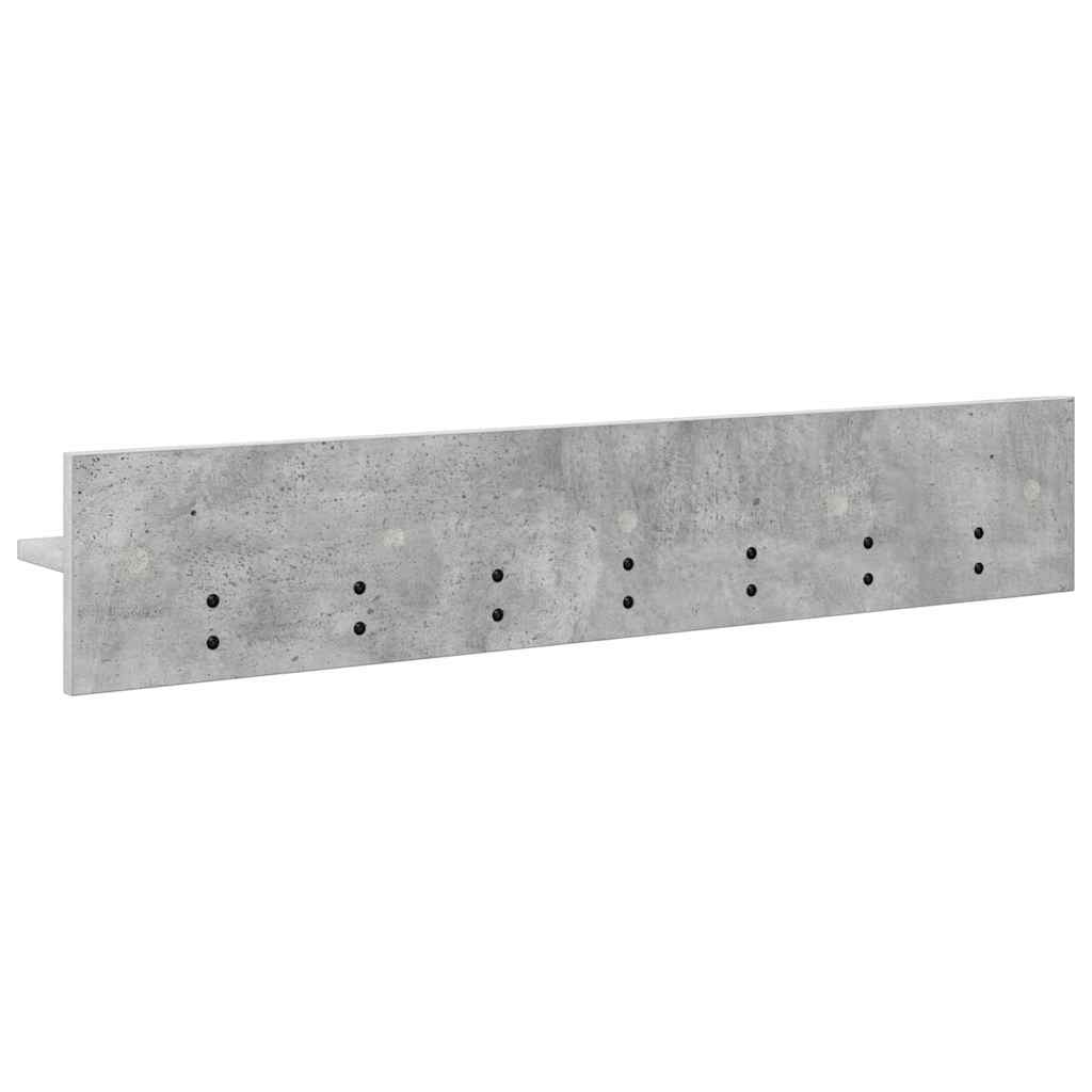 Vegghengt kleshenger med hylle Betonggrå 100 x 10.5 x 18 cm
