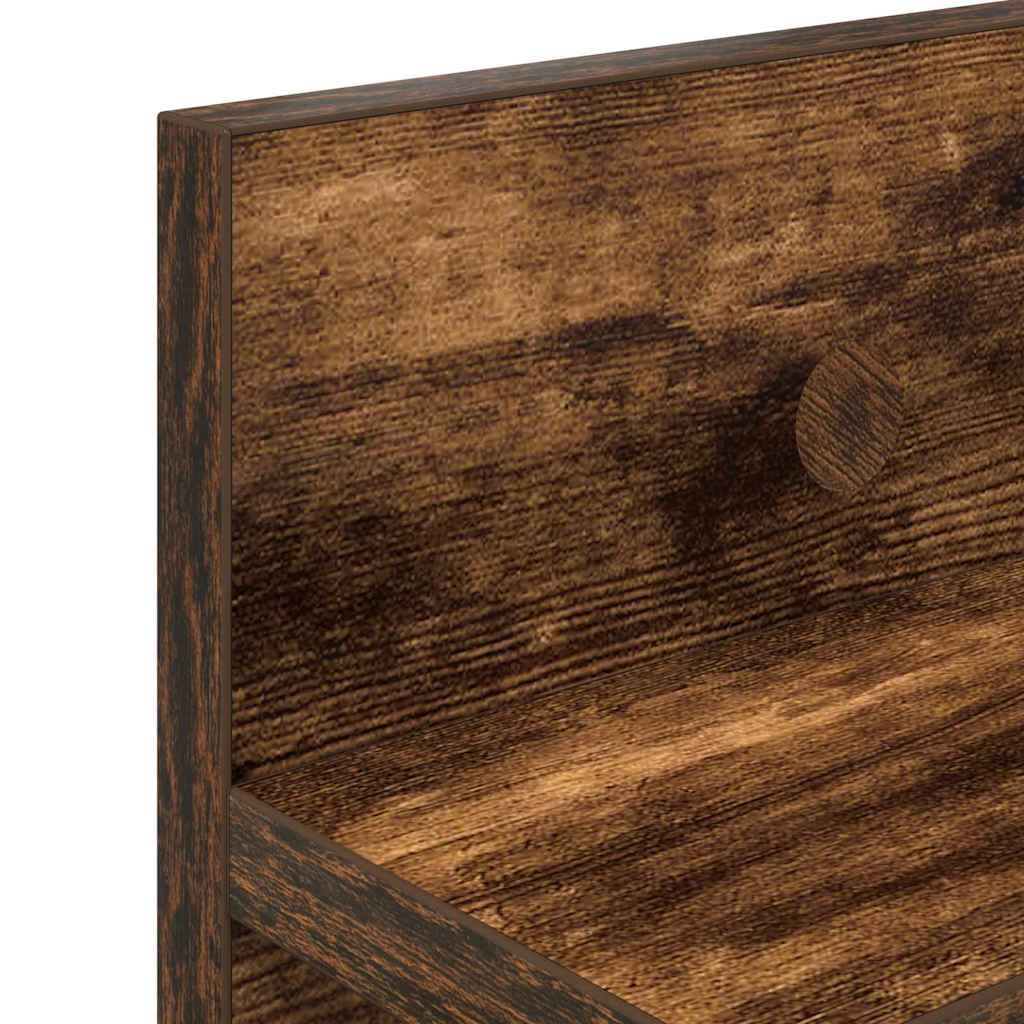 Vegghengt kleshenger Røkt eik 100 x 10,5 x 18 cm Konstruert tre
