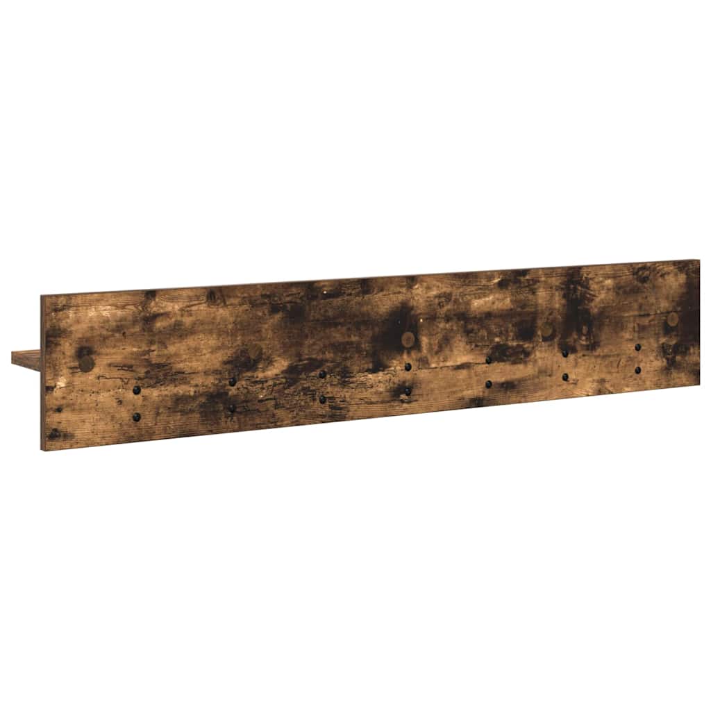 Vegghengt kleshenger Røkt eik 100 x 10,5 x 18 cm Konstruert tre