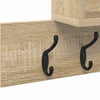 Vegghengt kleshenger med hylle Sonoma eik 100 x 12 x 43.5 cm