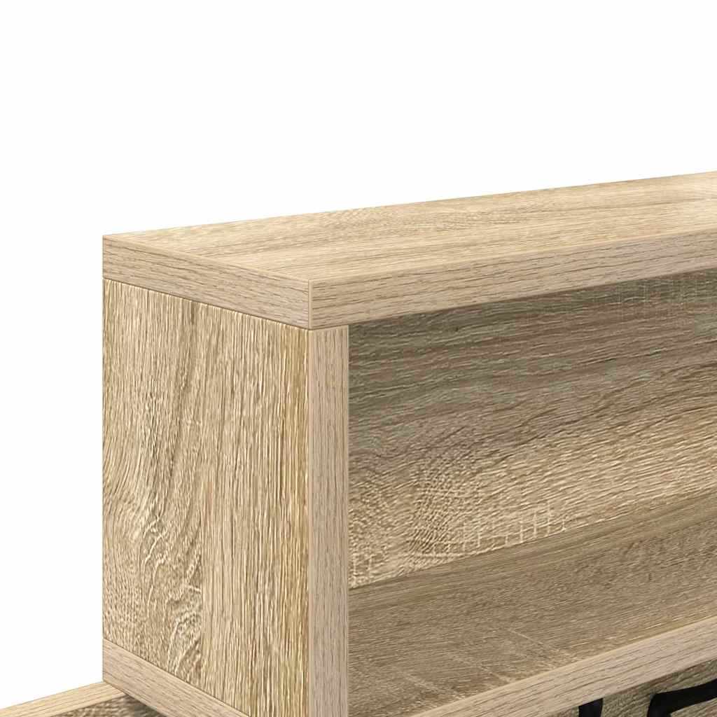 Vegghengt kleshenger med hylle Sonoma eik 100 x 12 x 43,5 cm