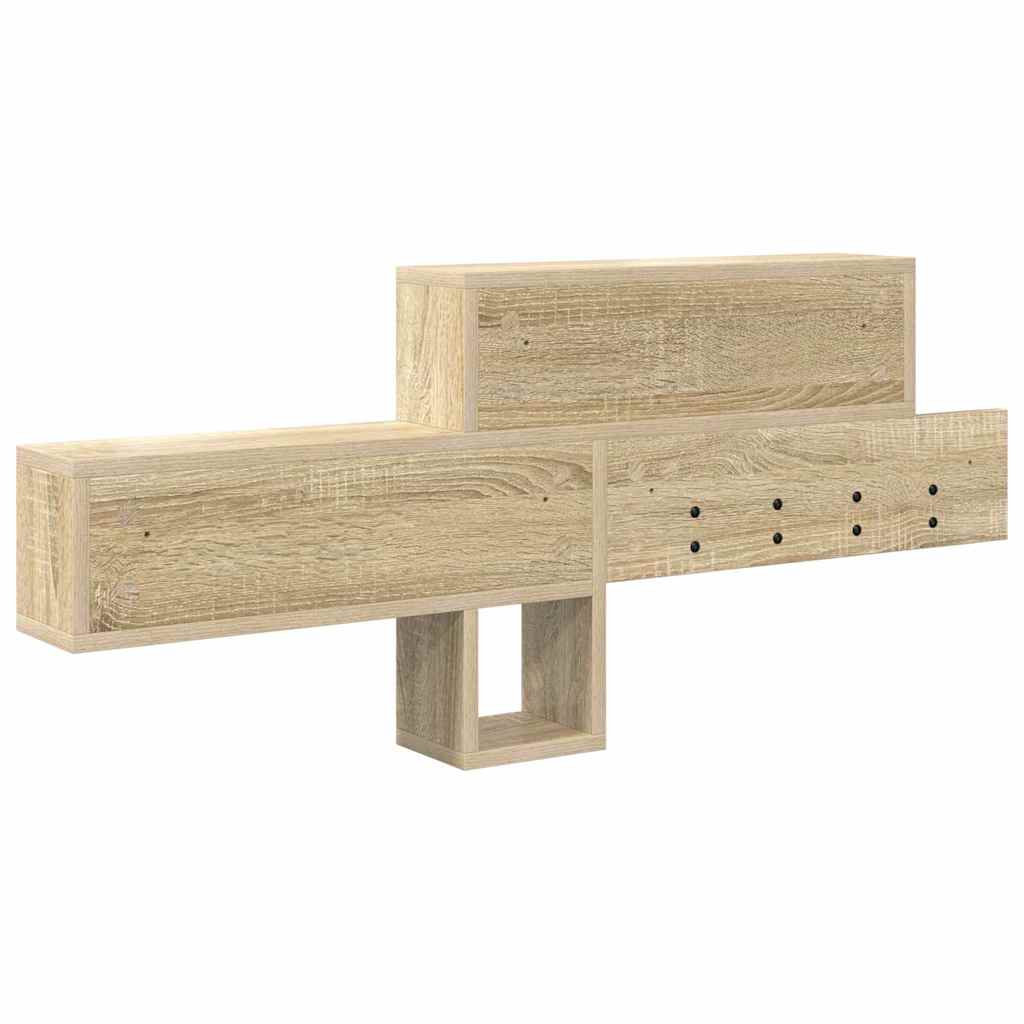 Vegghengt kleshenger med hylle Sonoma eik 100 x 12 x 43,5 cm