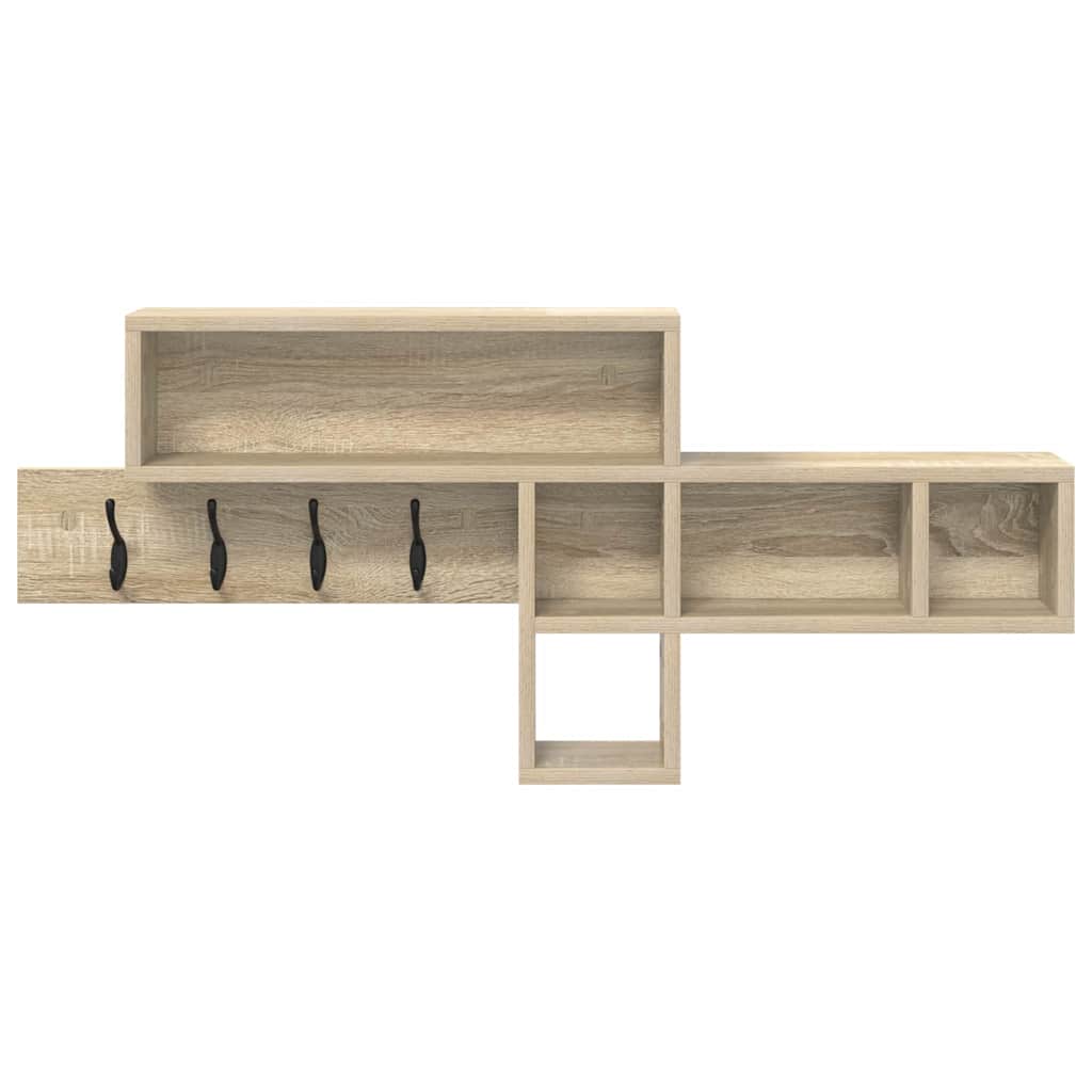 Vegghengt kleshenger med hylle Sonoma eik 100 x 12 x 43,5 cm
