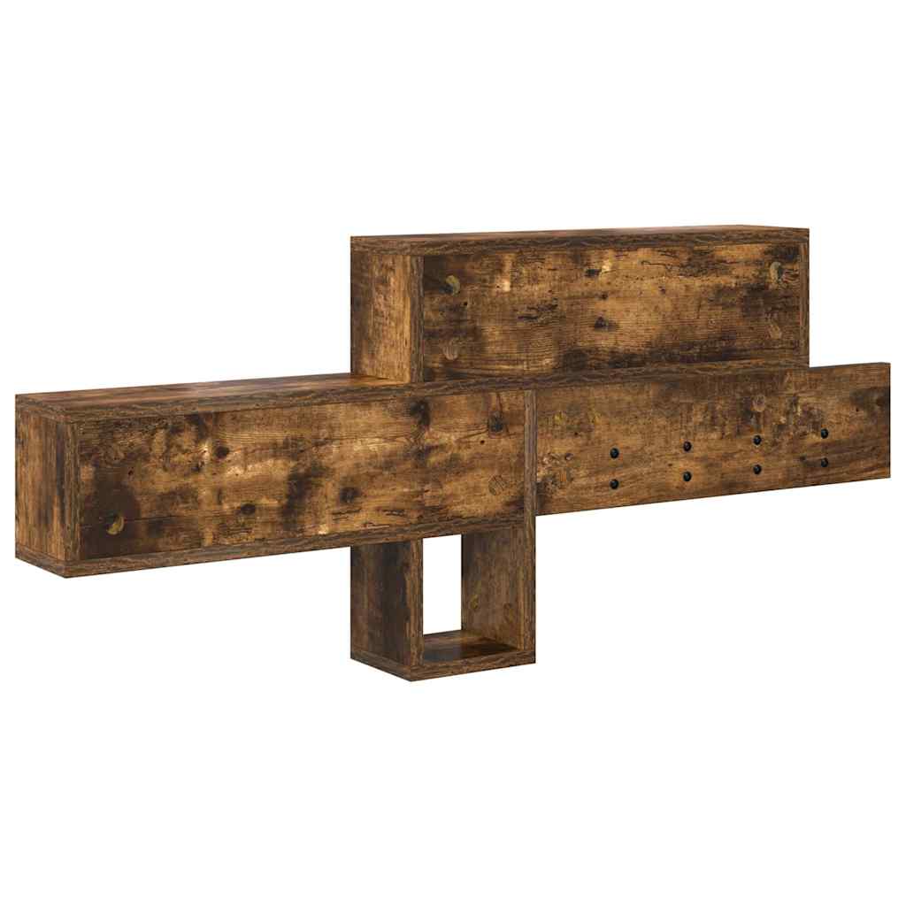 Vegghengt kleshenger Røkt eik 100 x 12 x 43,5 cm Konstruert tre