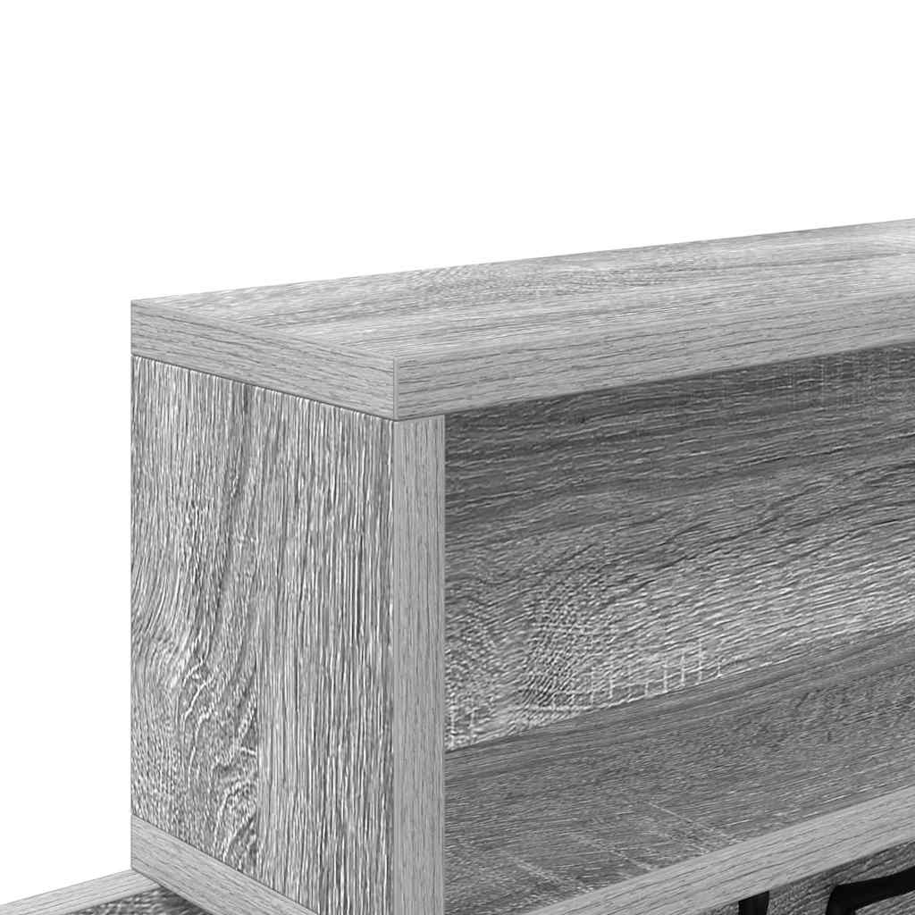 Vegghengt kleshenger med hylle Grå sonoma 100 x 12 x 43.5 cm