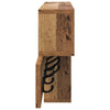 Vegghengt kleshenger med hylle Gammelt tre 100 x 12 x 43.5 cm