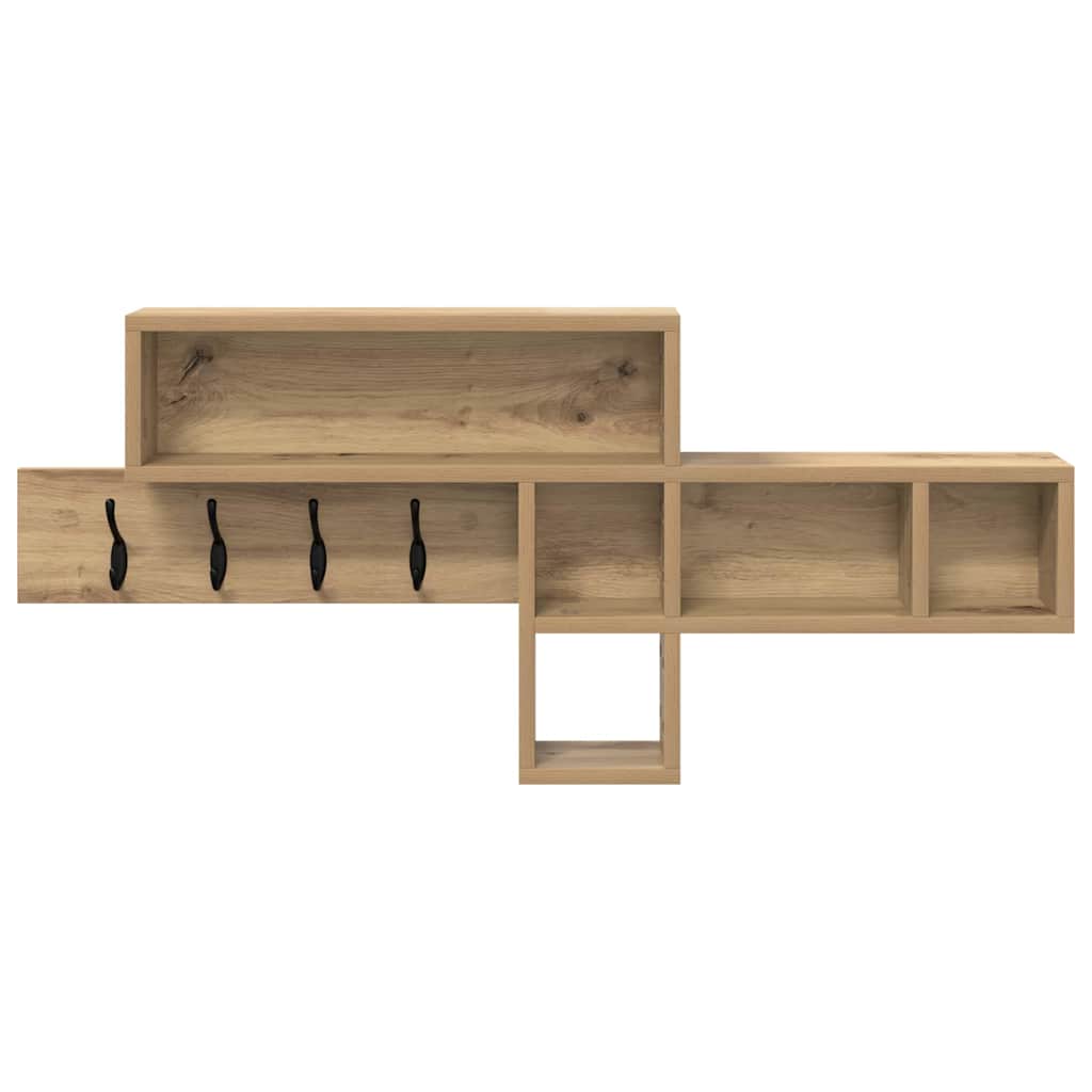 Vegghengt kleshenger med hylle Artisan Eik 100 x 12 x 43,5 cm