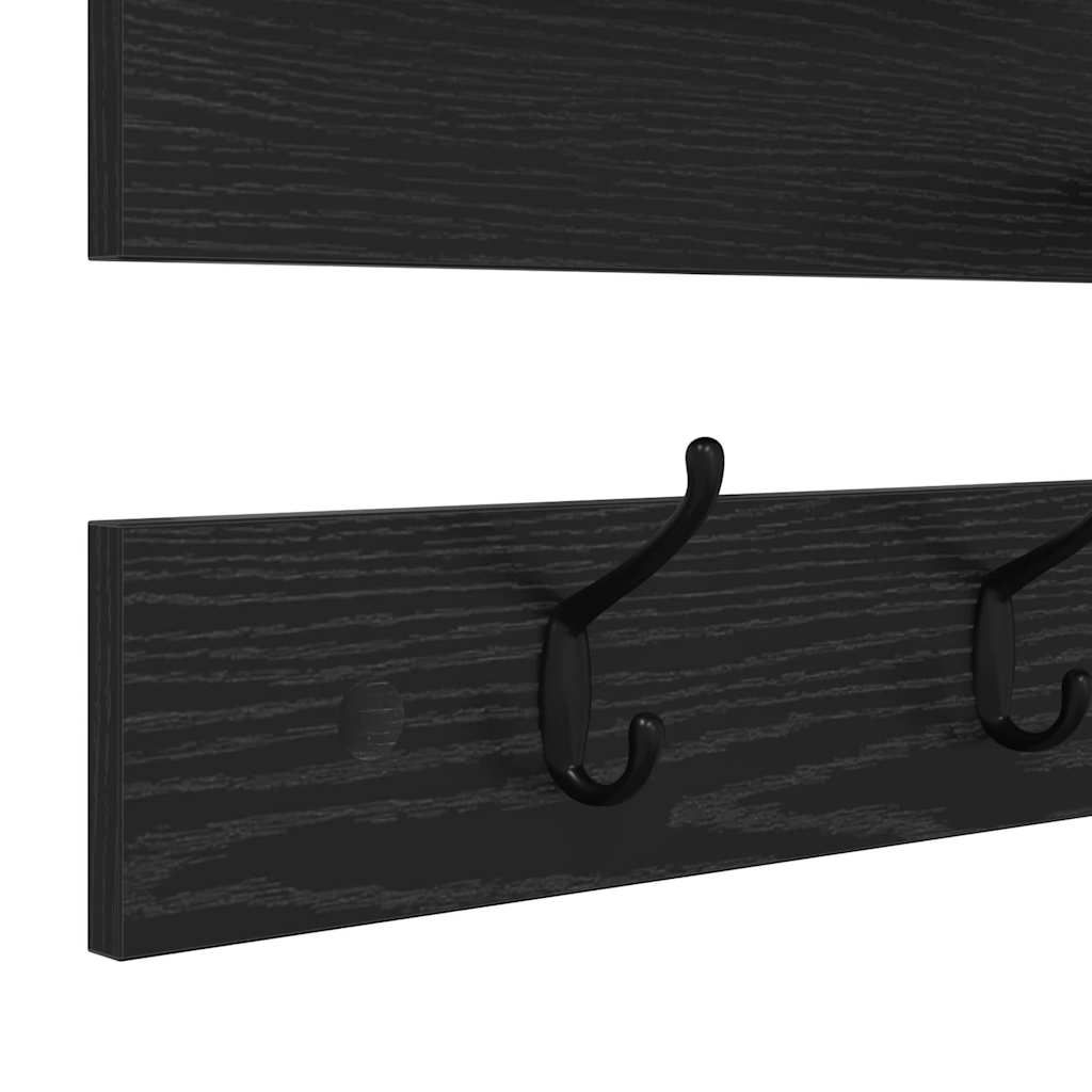 Vegghengt kleshenger Svart Eik 90 x 15 x 36 cm Konstruert tre