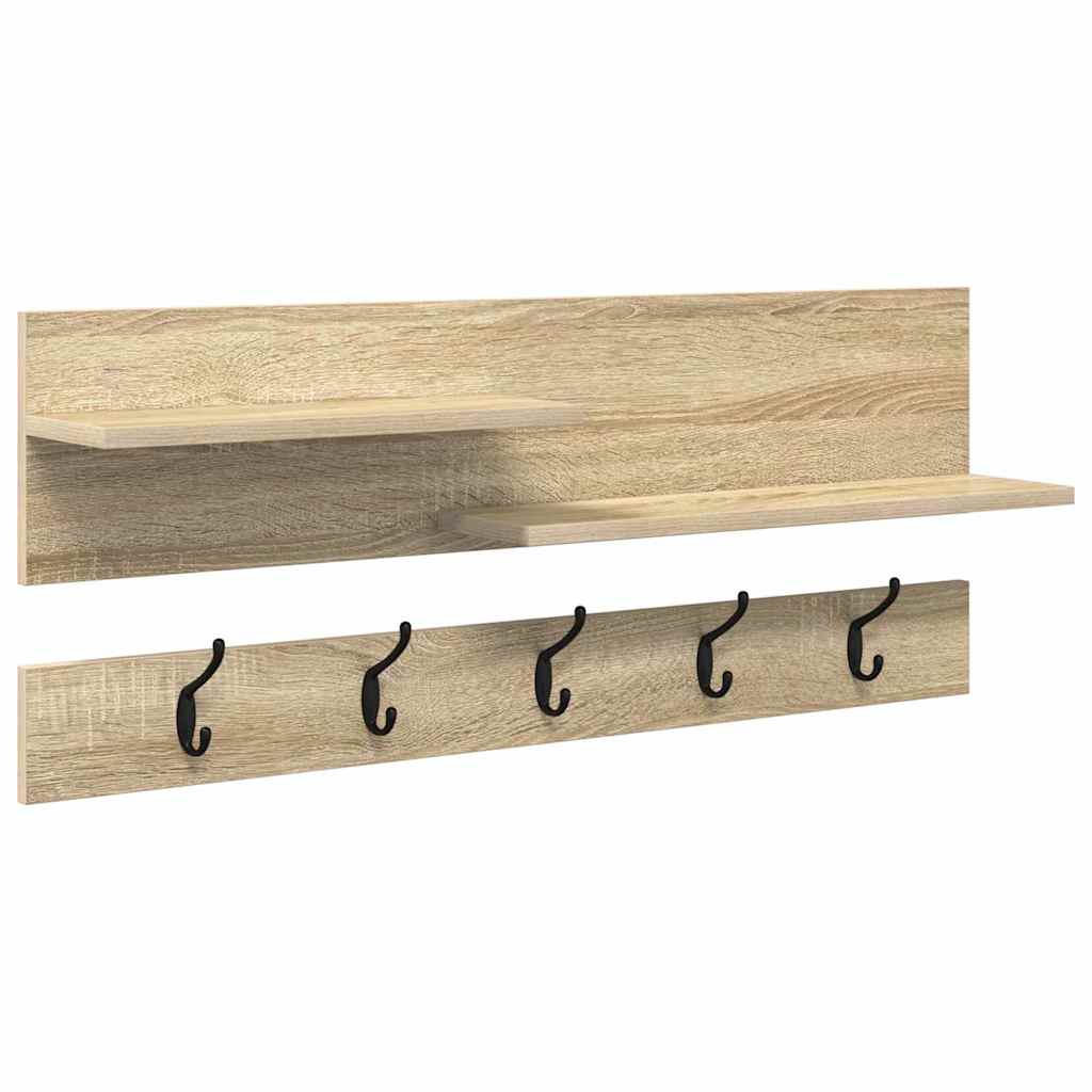 Vegghengt kleshenger Sonoma eik 90 x 15 x 36 cm Konstruert tre