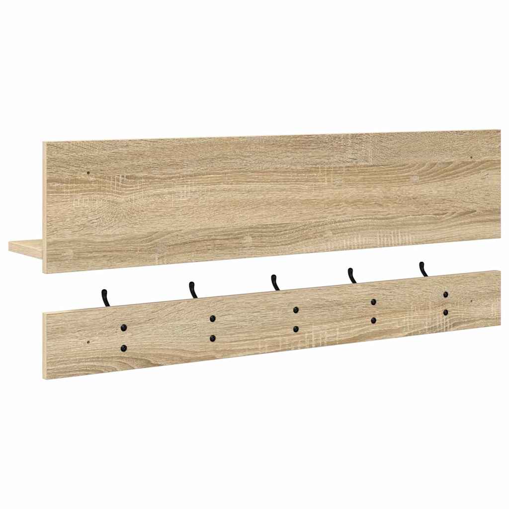 Vegghengt kleshenger Sonoma eik 90 x 15 x 36 cm Konstruert tre