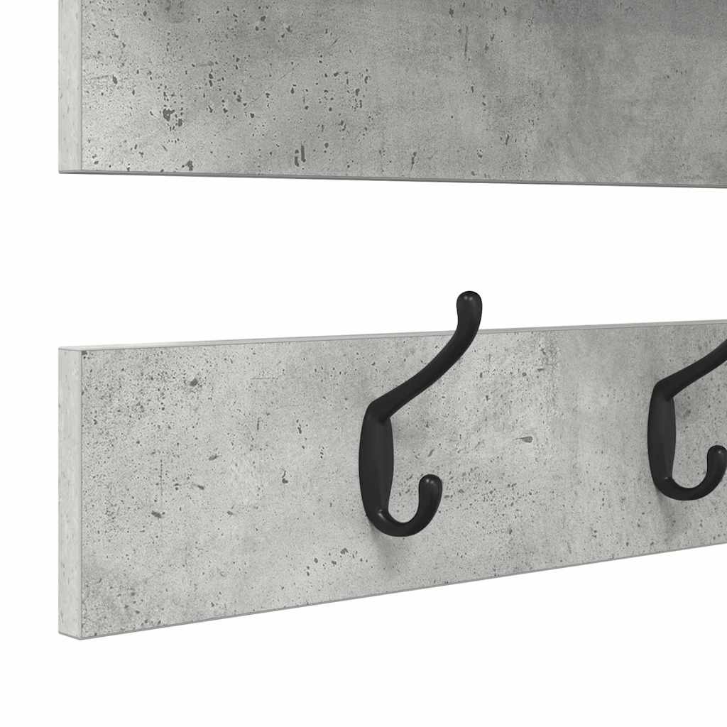 Vegghengt kleshenger Betonggrå 90 x 15 x 36 cm Konstruert tre