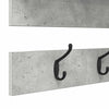 Vegghengt kleshenger Betonggrå 90 x 15 x 36 cm Konstruert tre