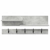 Vegghengt kleshenger Betonggrå 90 x 15 x 36 cm Konstruert tre