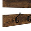 Vegghengt kleshenger Røkt eik 90 x 15 x 36 cm Konstruert tre