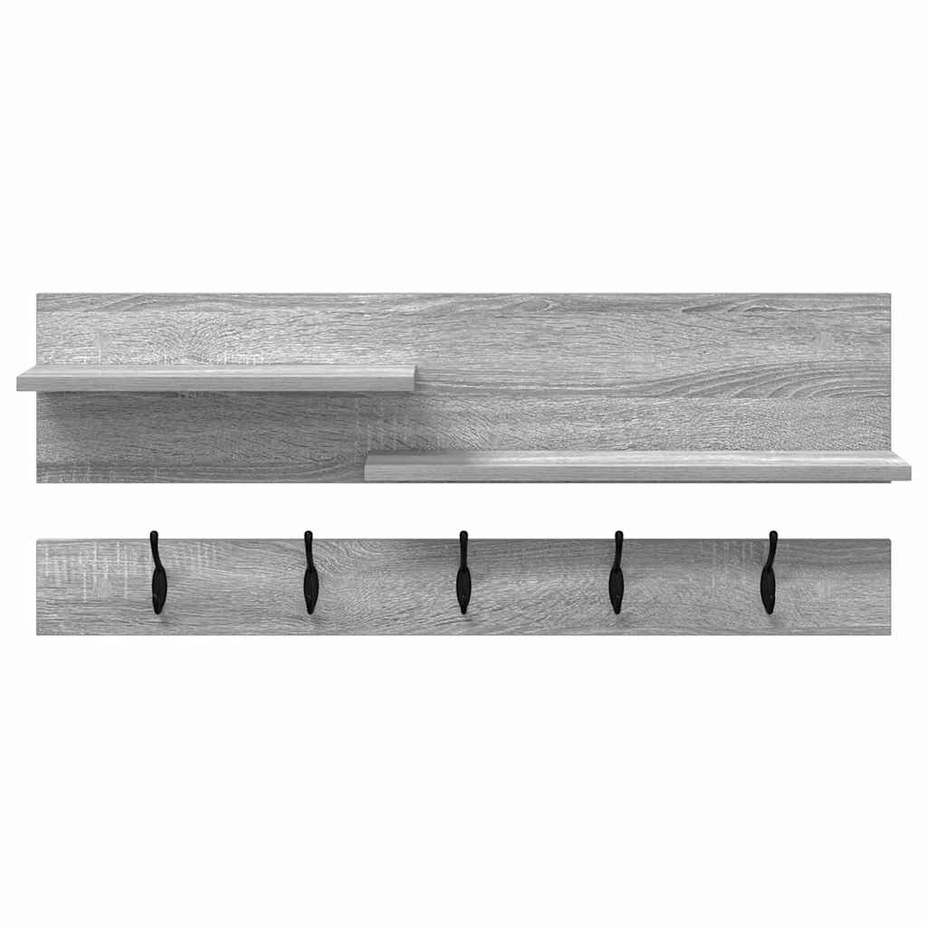 Vegghengt kleshenger Grå sonoma 90 x 15 x 36 cm Konstruert tre