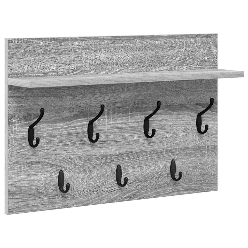 Vegghengt kleshenger Grå Sonoma 60 x 40 x 12 cm Konstruert tre
