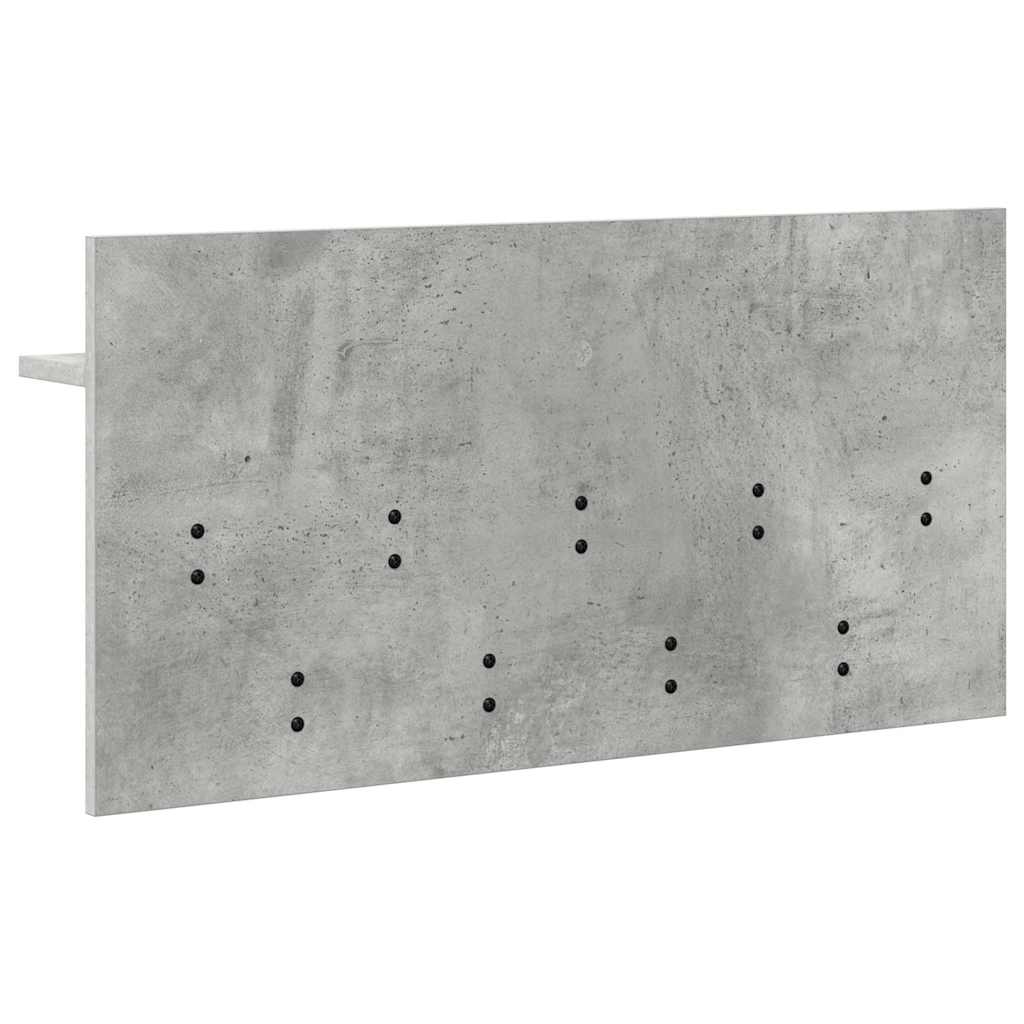 Vegghengt kleshenger Betonggrå 80 x 40 x 12 cm Konstruert tre