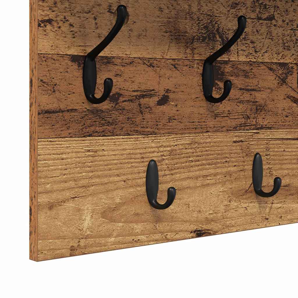 Vegghengt kleshenger Veggmontert Gammelt tre 80 x 40 x 12 cm