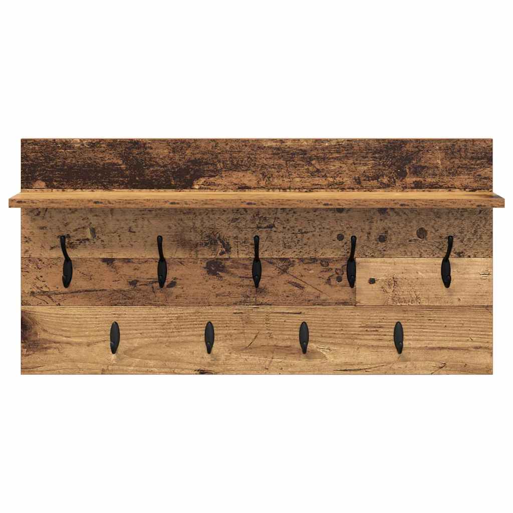 Vegghengt kleshenger Veggmontert Gammelt tre 80 x 40 x 12 cm