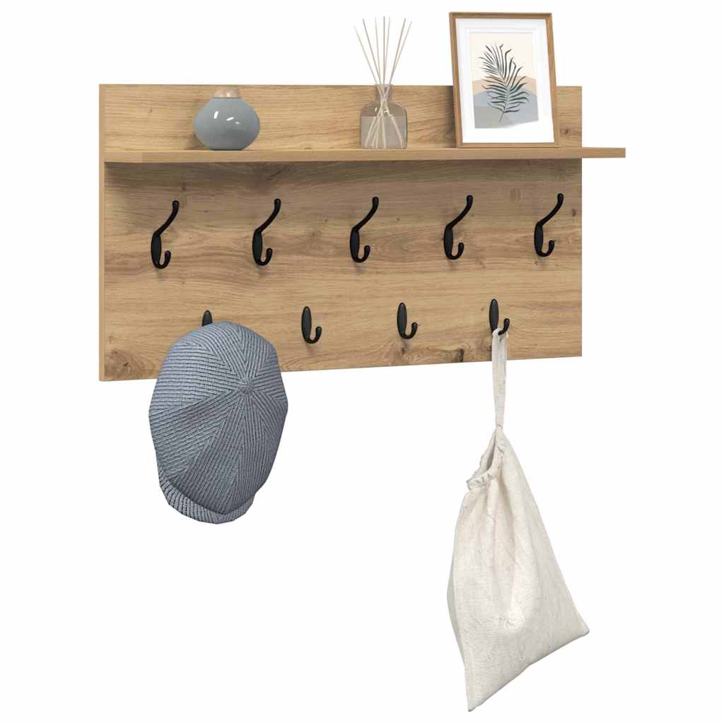 Vegghengt kleshenger Veggmontert Artisan Eik 80 x 40 x 12 cm