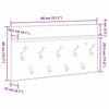 Vegghengt kleshenger artisan eik 80 x 40 x 12 cm Konstruert tre