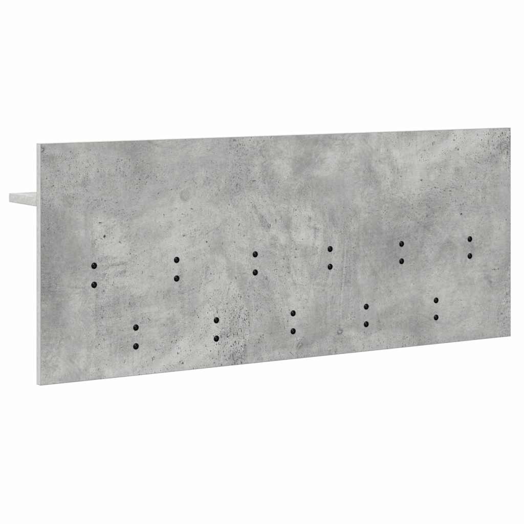 Vegghengt kleshenger Betonggrå 100 x 40 x 12 cm Konstruert tre
