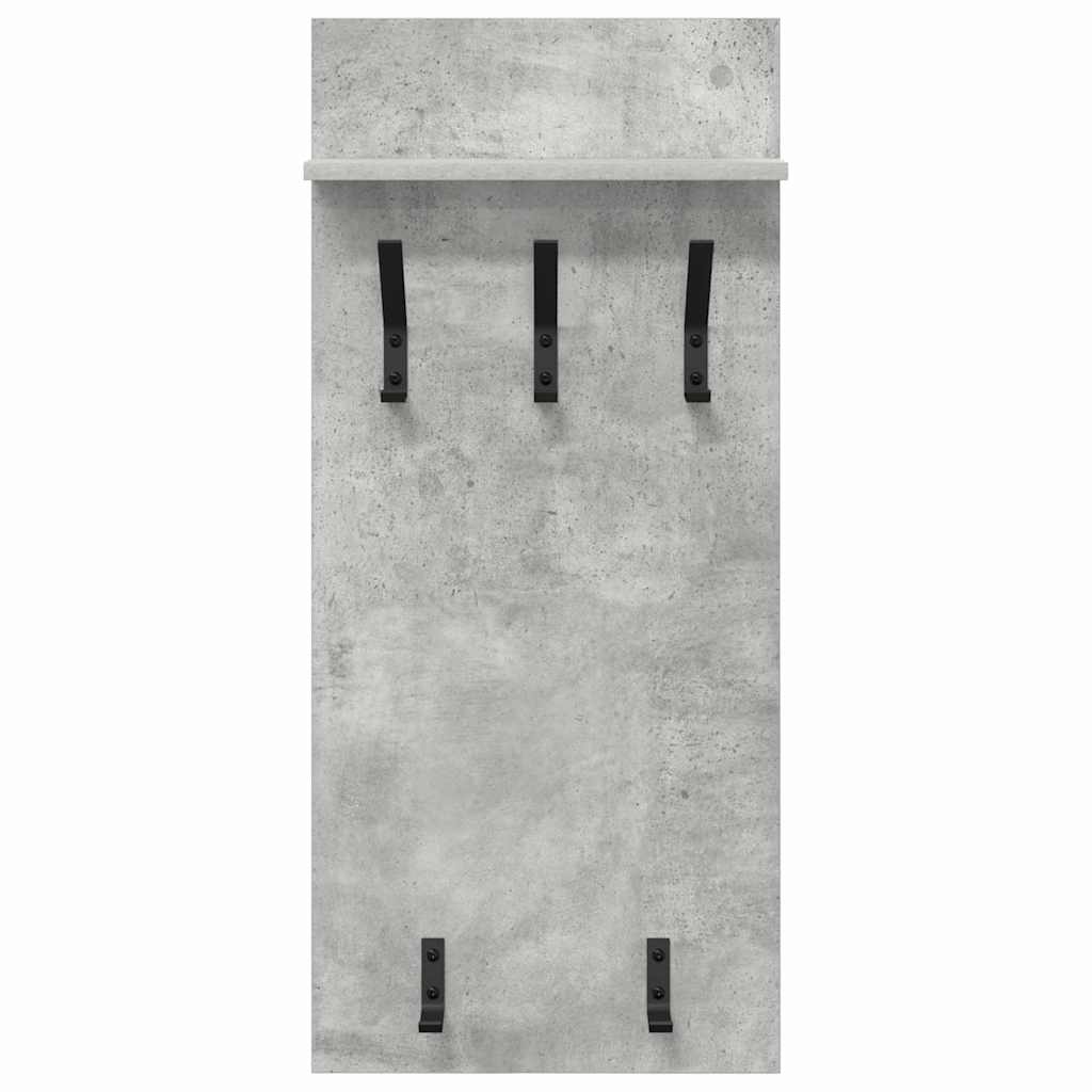 Vegghengt kleshenger Betonggrå 40 x 10 x 90 cm Konstruert tre