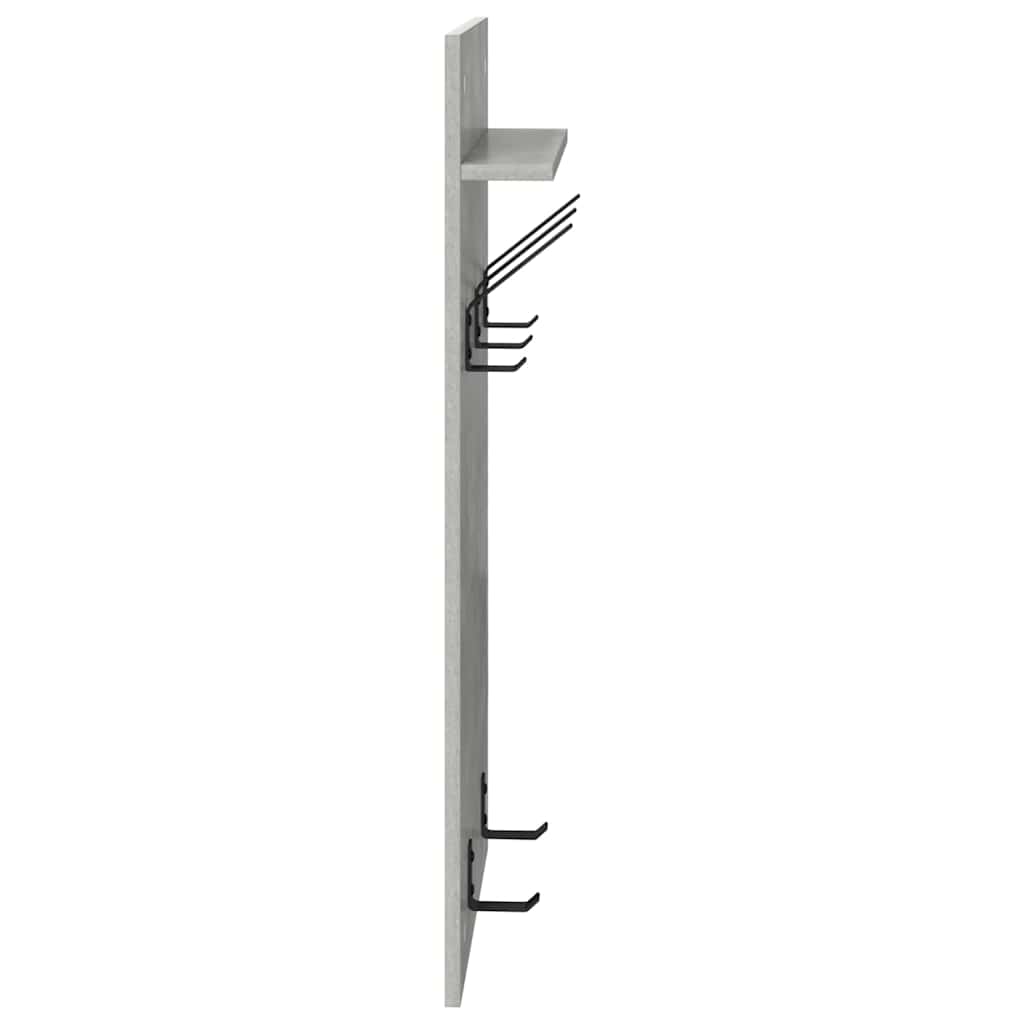 Vegghengt kleshenger Betonggrå 90 x 40 x 10 cm Konstruert tre