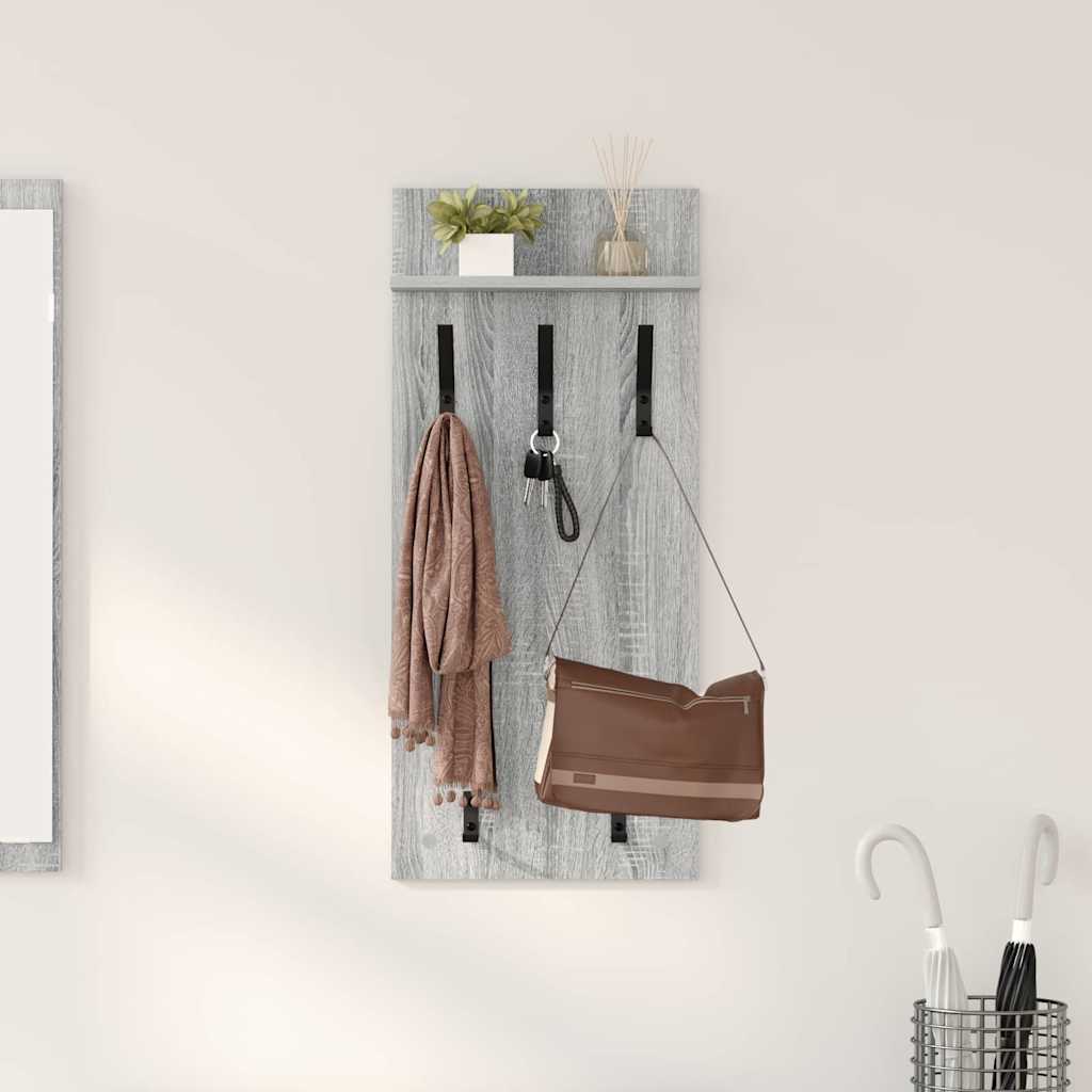 Vegghengt kleshenger Grå Sonoma 40 x 10 x 90 cm Konstruert tre