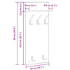 Vegghengt kleshenger artisan eik 90 x 40 x 10 cm Konstruert tre