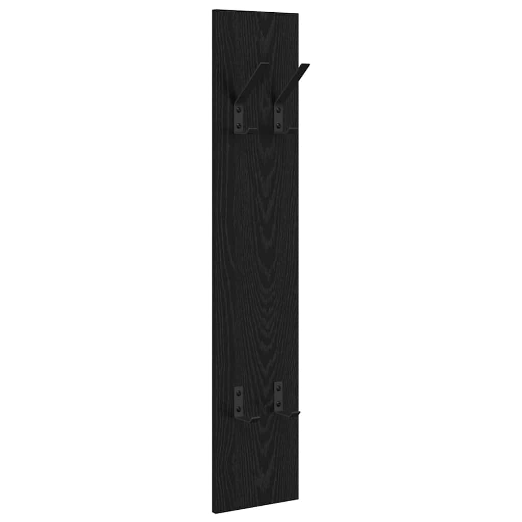 Vegghengt kleshenger Svart eik 20 x 1.5 x 100 cm Konstruert tre