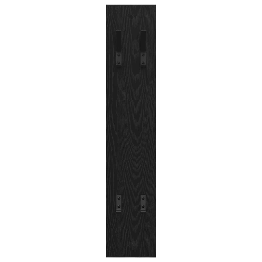 Vegghengt kleshenger Svart eik 20 x 1.5 x 100 cm Konstruert tre