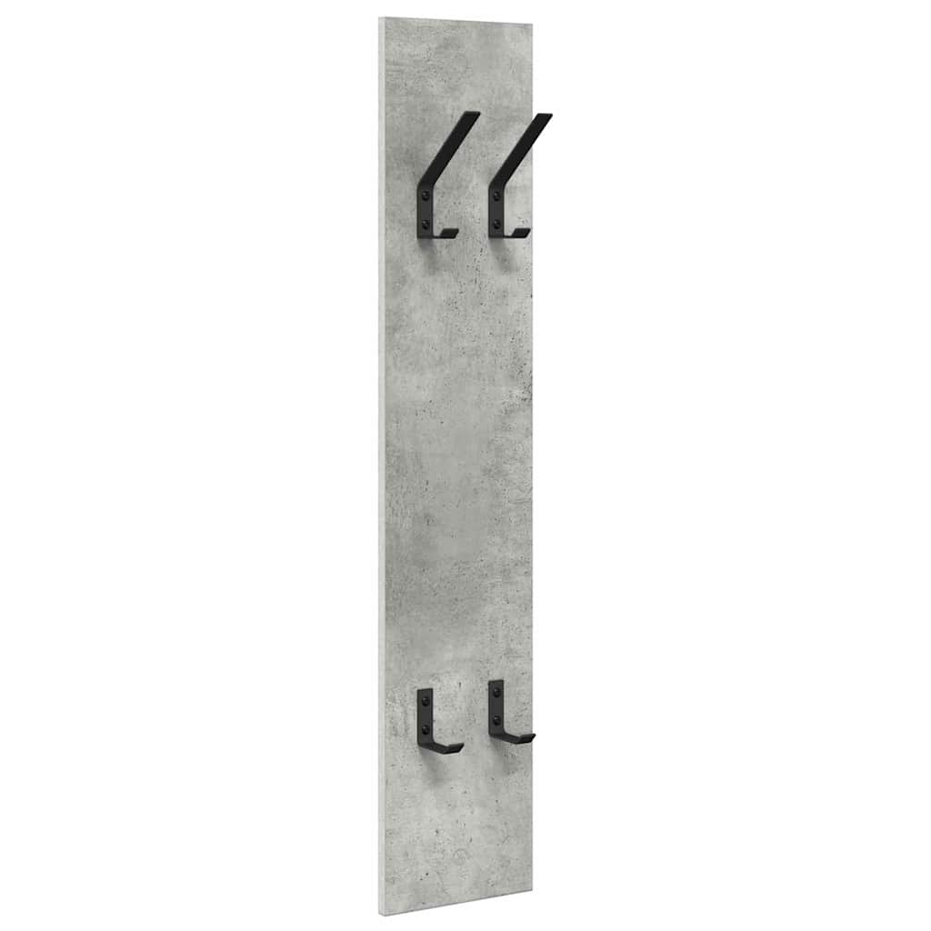 Vegghengt kleshenger Betonggrå 20 x 1.5 x 100 cm Konstruert tre