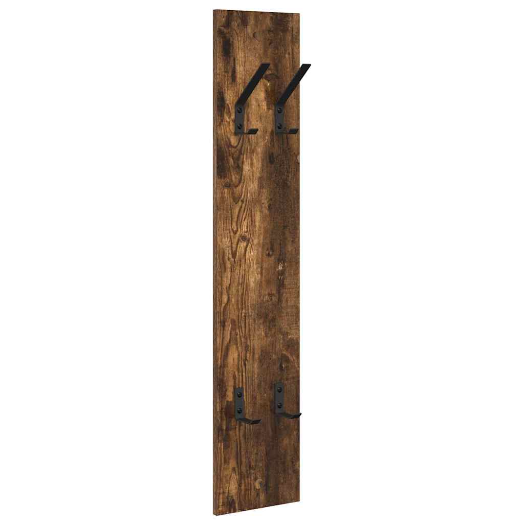 Vegghengt kleshenger Røkt eik 20 x 1.5 x 100 cm Konstruert tre