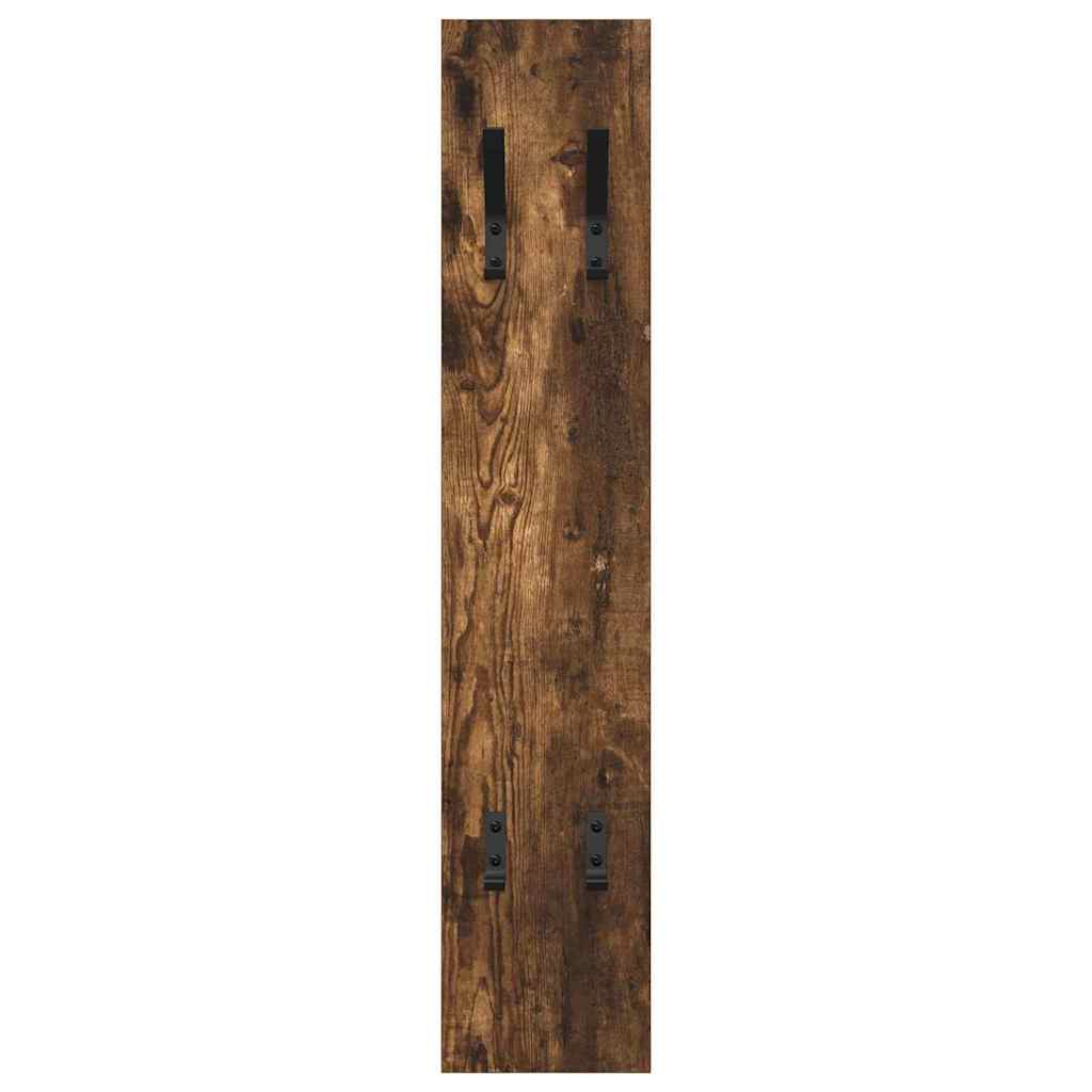Vegghengt kleshenger Veggmontert Røkt eik 20 x 1,5 x 100 cm
