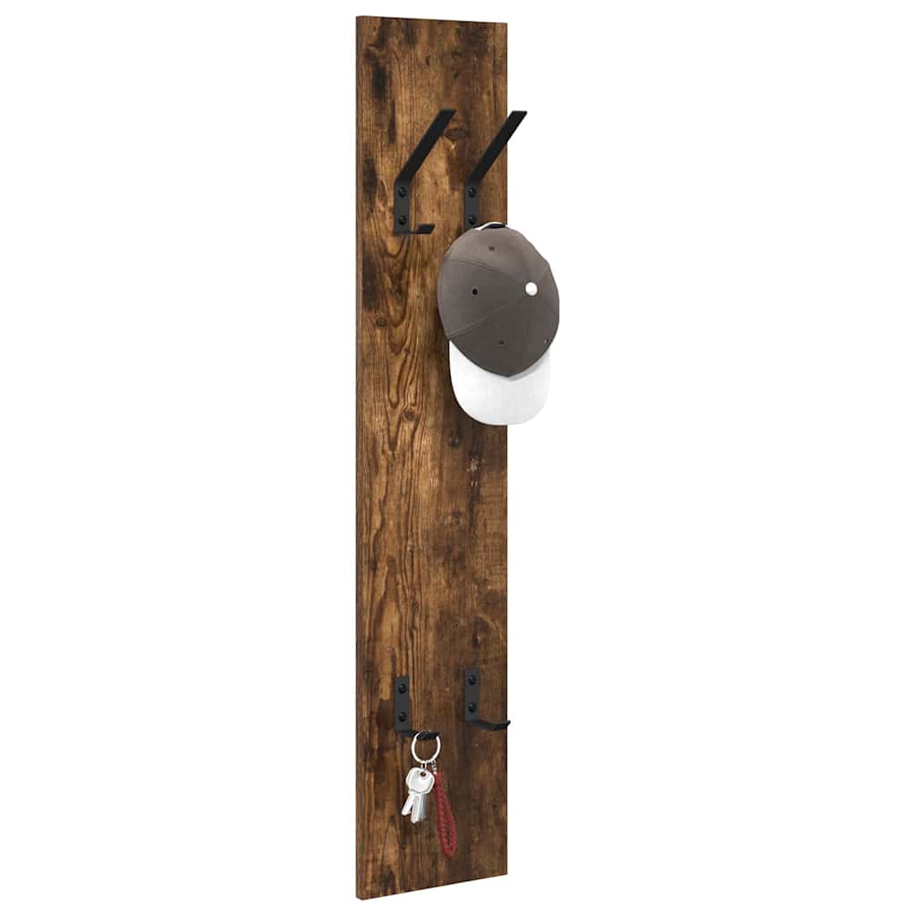 Vegghengt kleshenger Veggmontert Røkt eik 20 x 1,5 x 100 cm