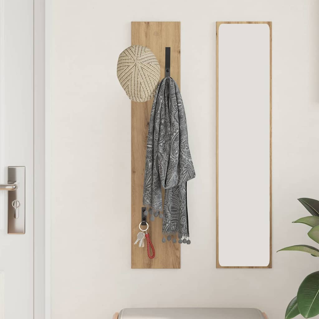 Vegghengt kleshenger Veggmontert Artisan Eik 20 x 1,5 x 100 cm