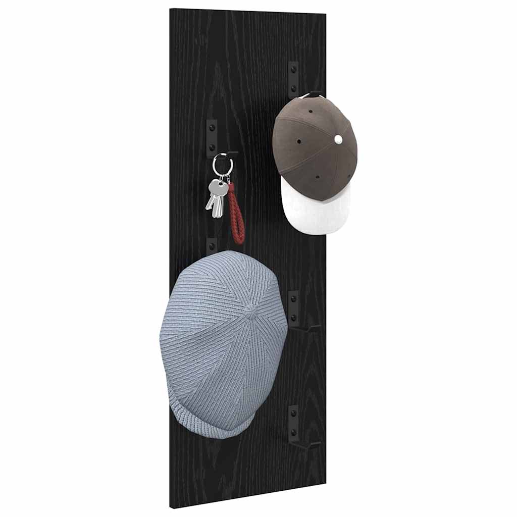 Vegghengt kleshenger Veggmontert Svart Eik 30 x 1,5 x 80 cm