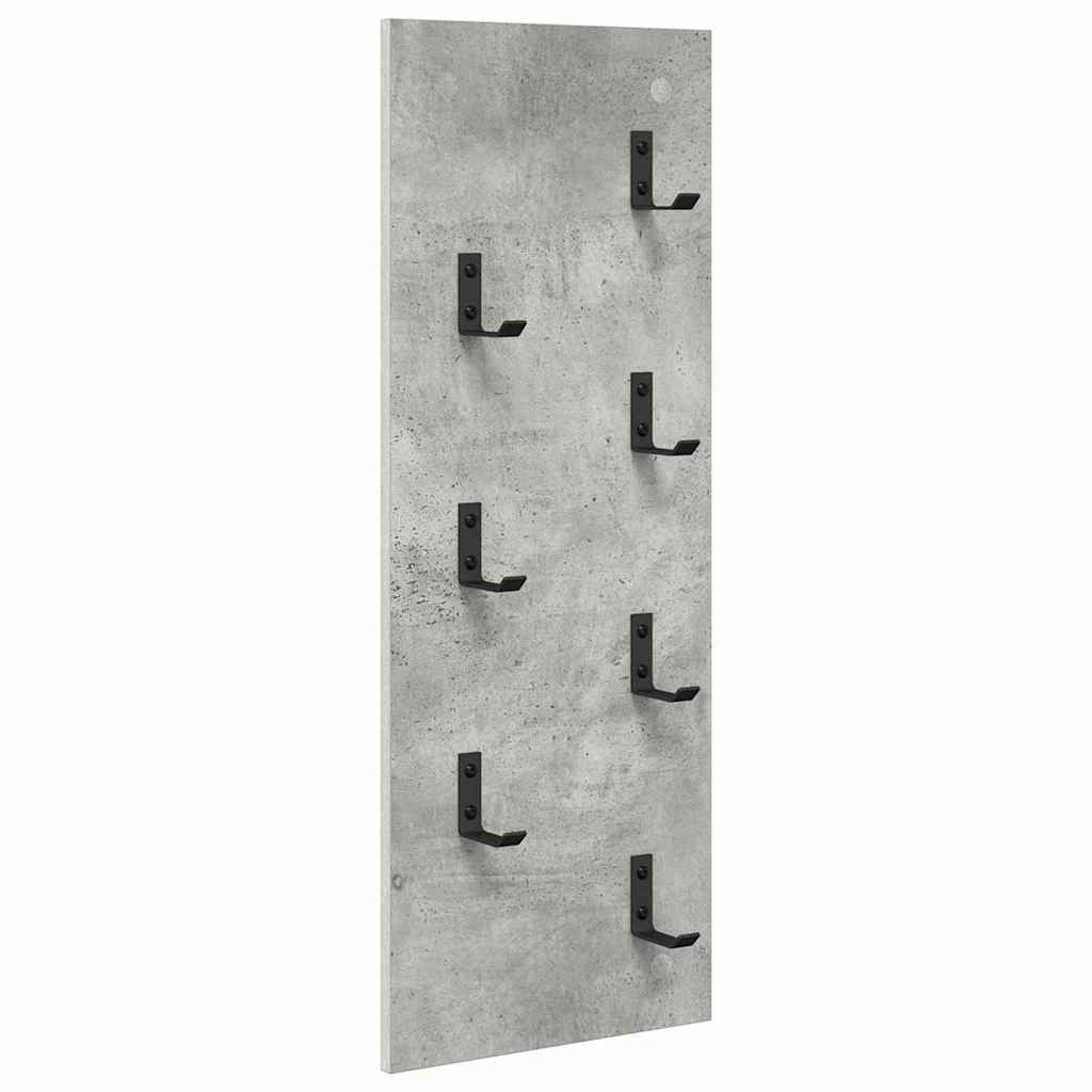 Vegghengt kleshenger Betonggrå 30 x 1.5 x 80 cm Konstruert tre