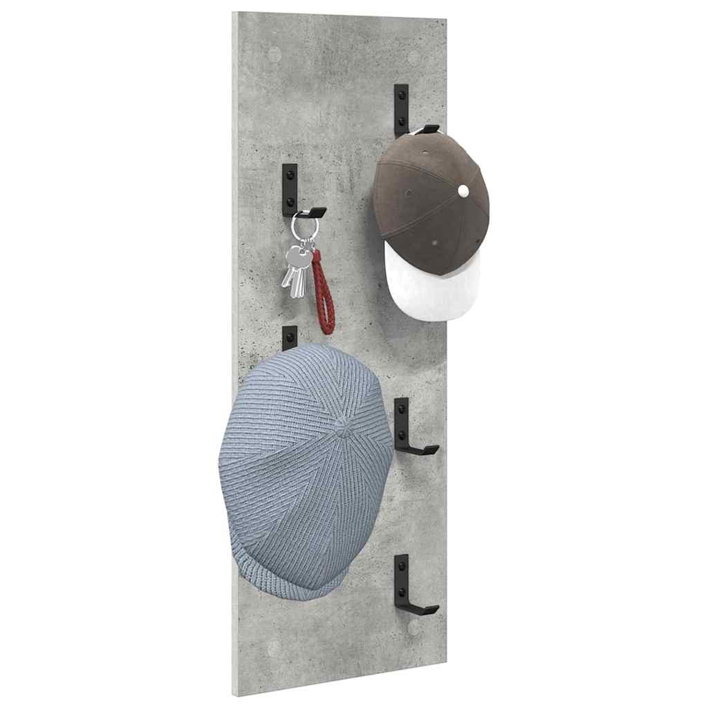 Vegghengt kleshenger Betonggrå 30 x 1.5 x 80 cm Konstruert tre