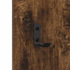 Vegghengt kleshenger Røkt eik 30 x 1.5 x 80 cm Konstruert tre