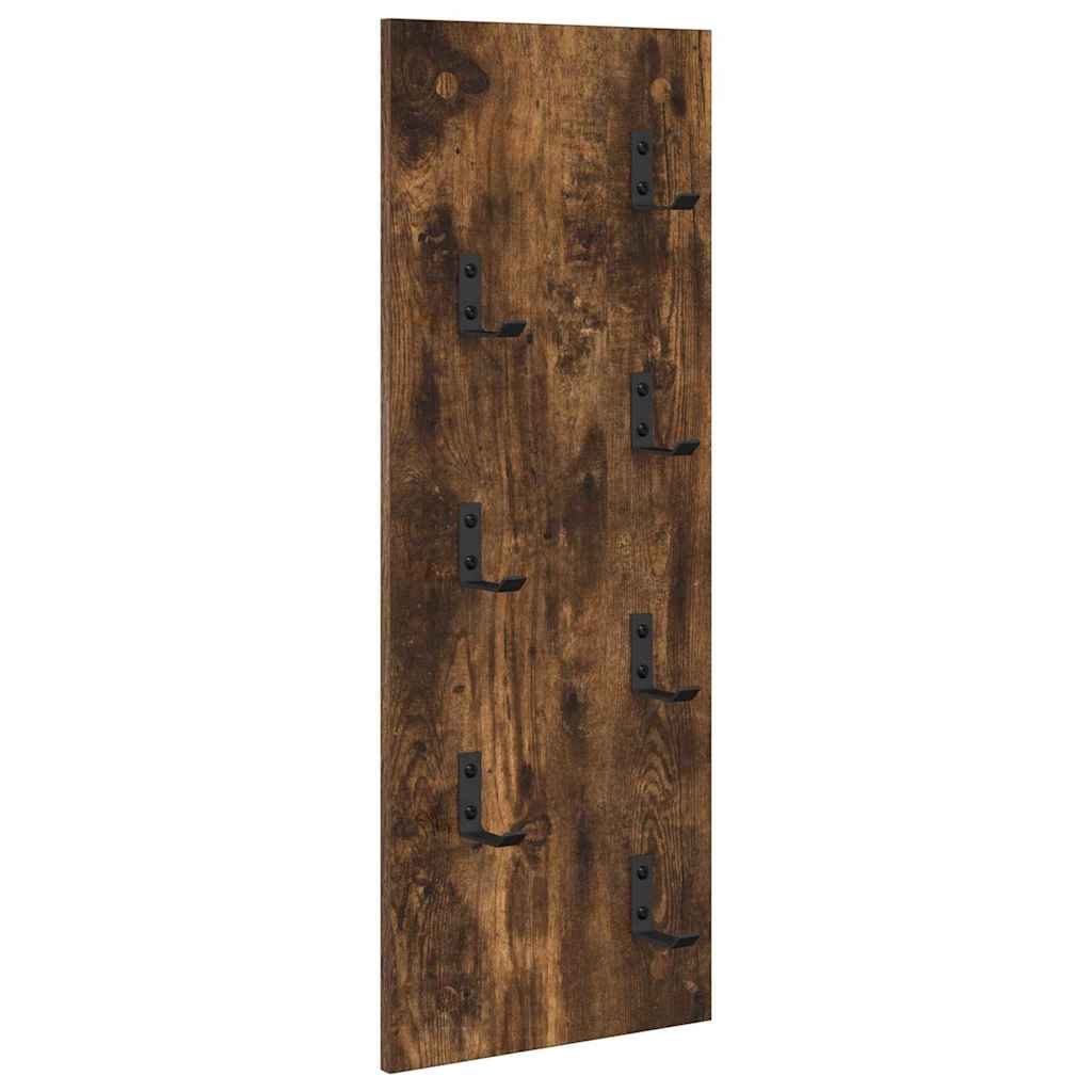 Vegghengt kleshenger Røkt eik 30 x 1.5 x 80 cm Konstruert tre