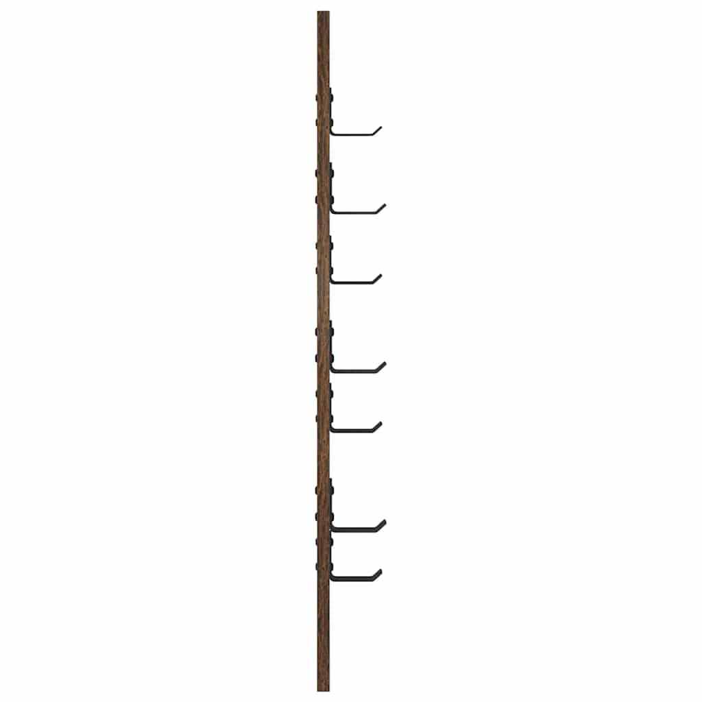 Vegghengt kleshenger Røkt eik 30 x 1.5 x 80 cm Konstruert tre