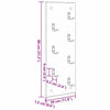 Vegghengt kleshenger Røkt eik 30 x 1.5 x 80 cm Konstruert tre